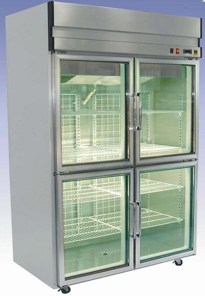 Kinco KJA-FF1271G Stainless Glass Door Freezer